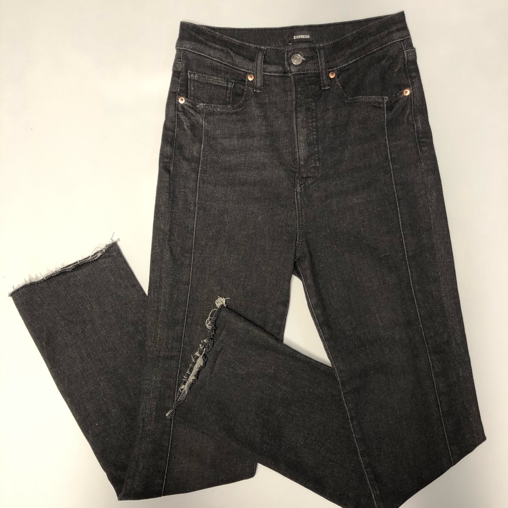 Express 90s slim super high rise jeans size 4R